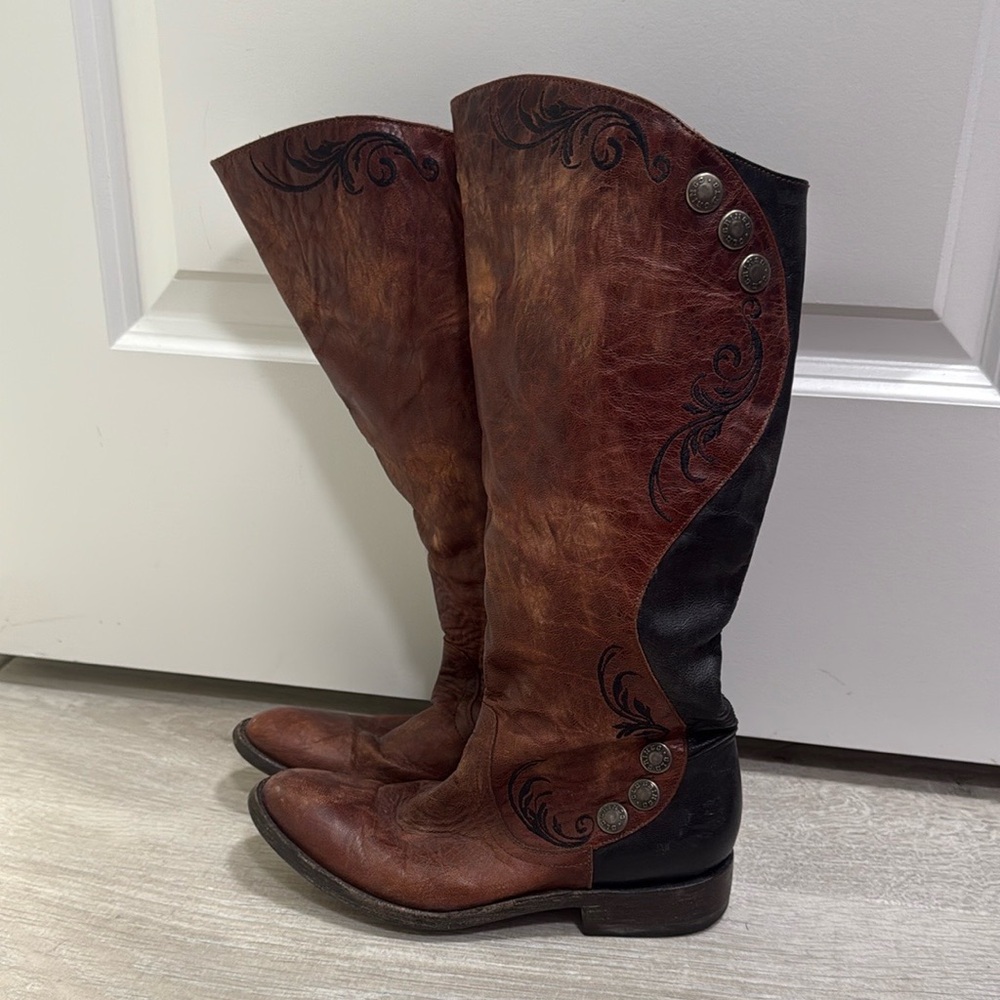 Old Gringo brown & black cowboy boots - size 6.5